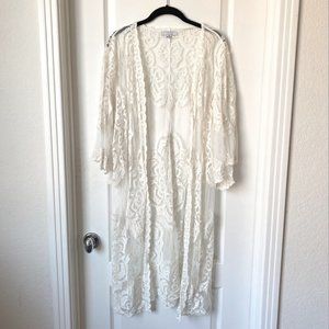Cream Lace Duster